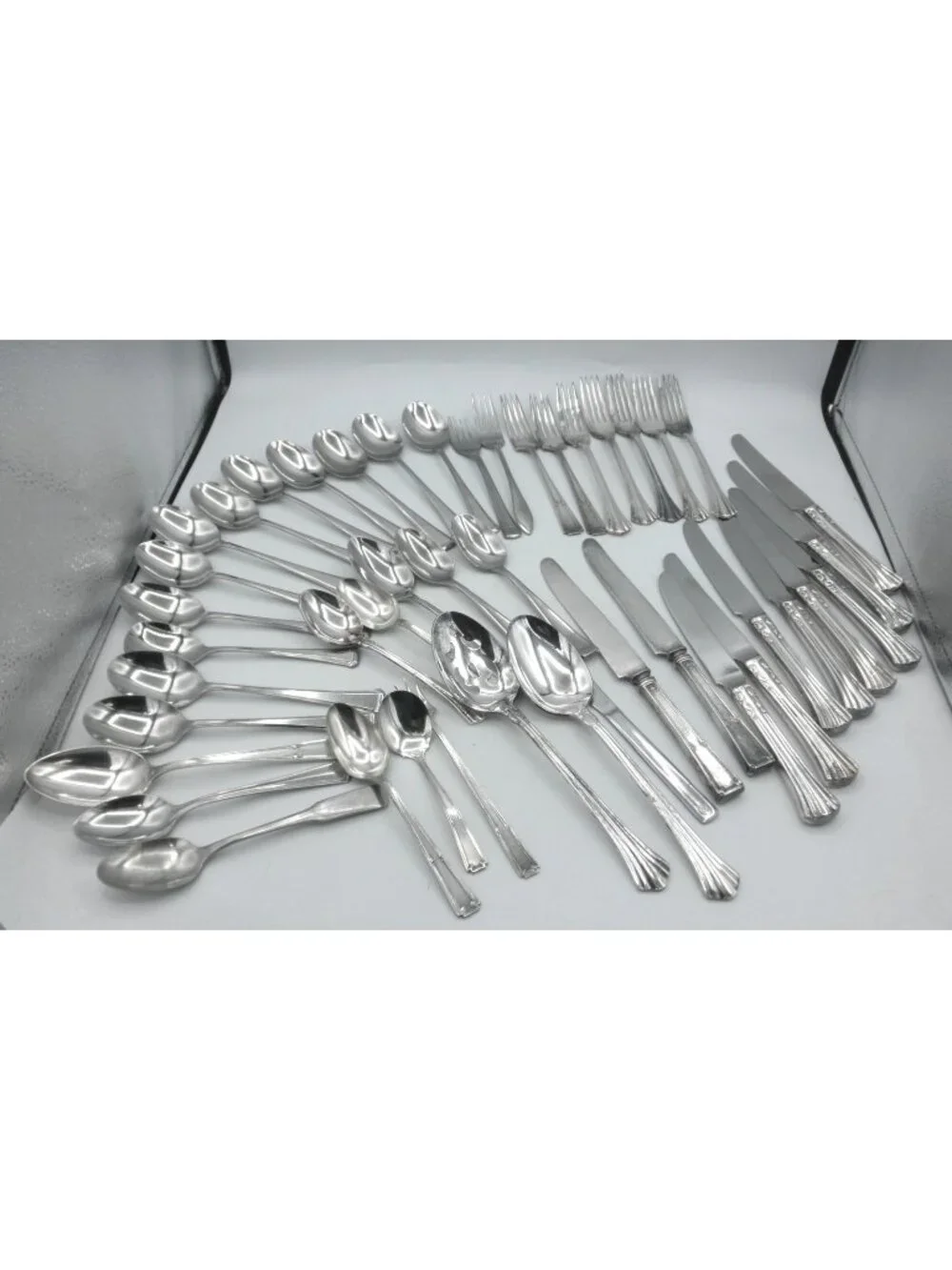 45 Piece (Some Vintage) Craft Silverplate and Stainless Steel Flatware Mixed Lot
